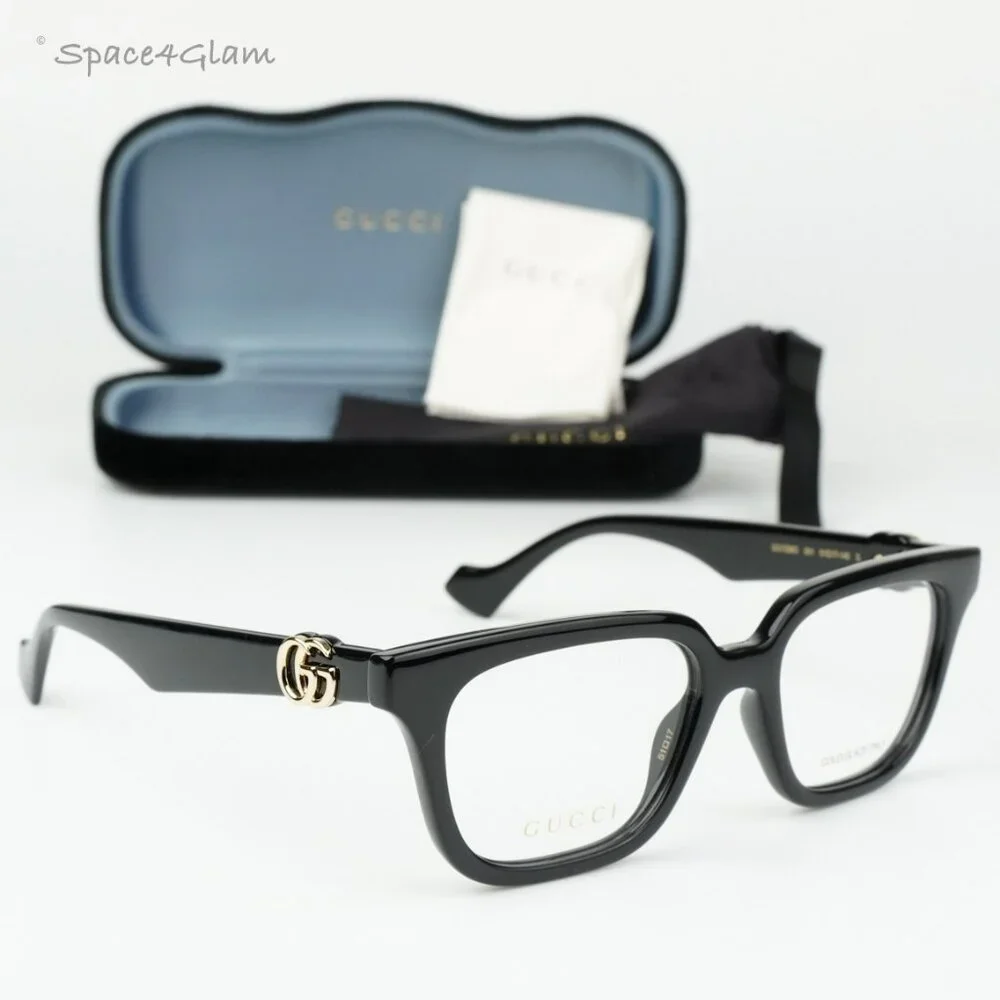 BRAND NEW Gucci GG1536O 001 Black Square Women Eyeglasses GG 1536O - Picture 3 of 11